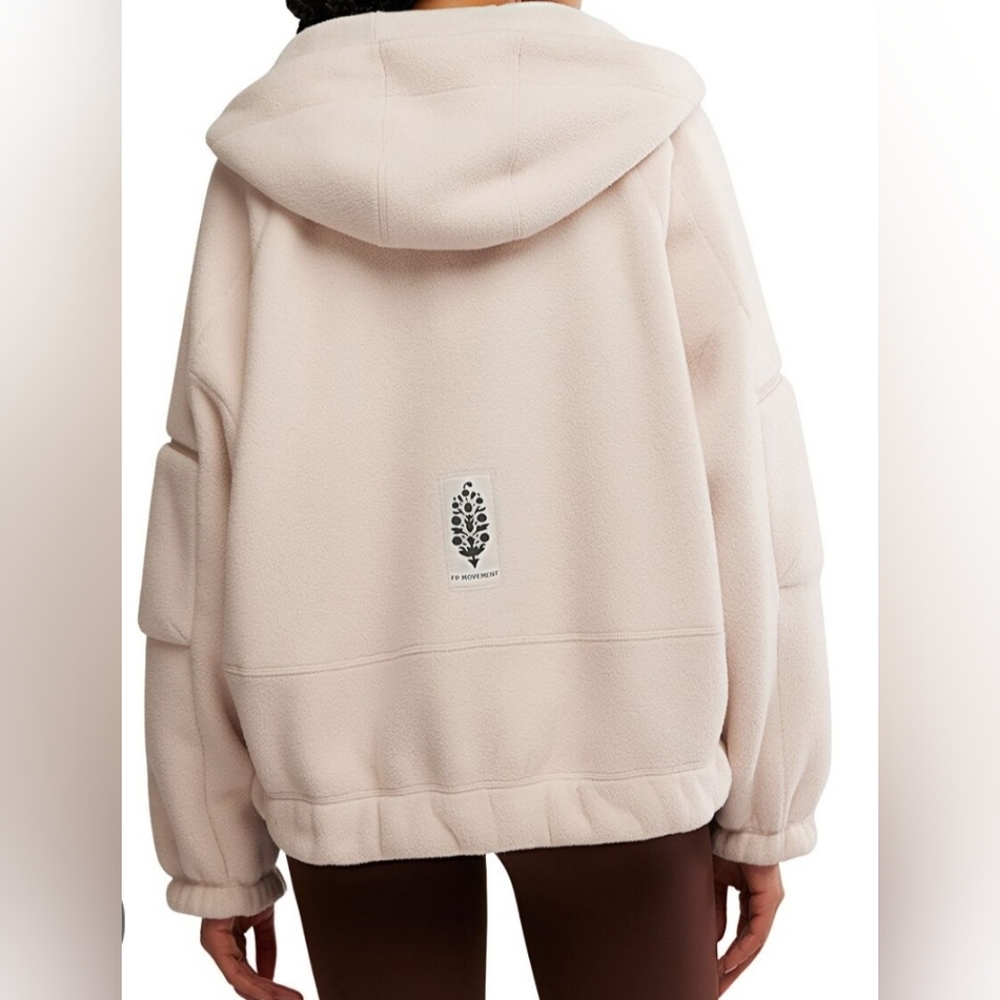 Free People Wild And Free Pullover. 1/2 Zipper Hooded Jacket - Picture 2 of 10